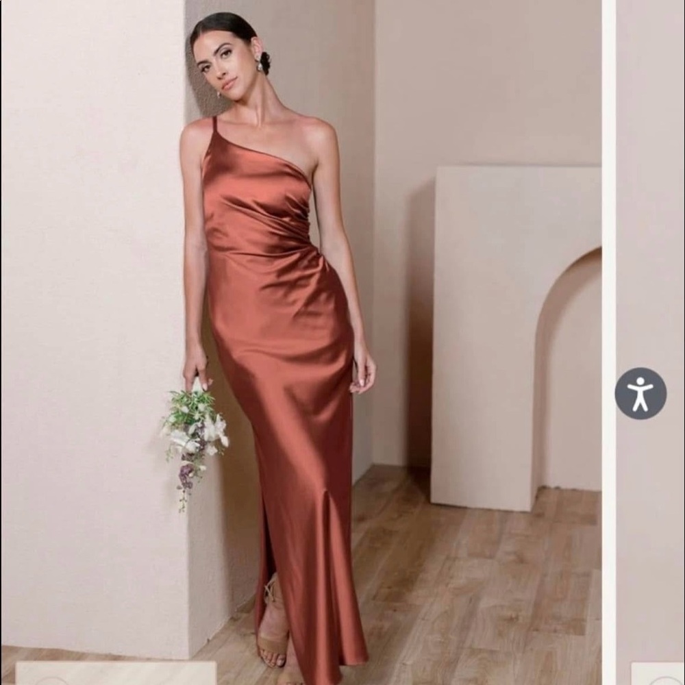 Jade satin Revelry dress
